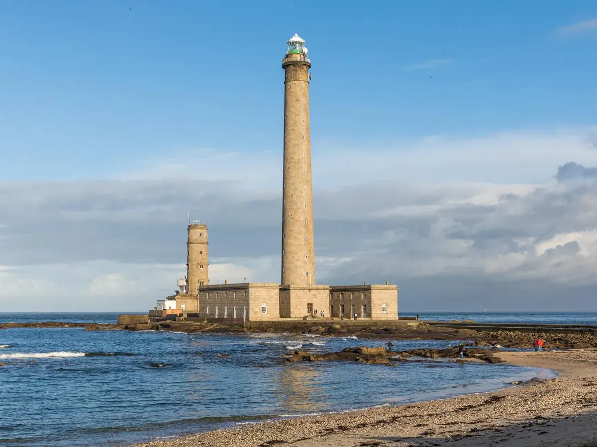 Gatteville lighthouse seen from the beach