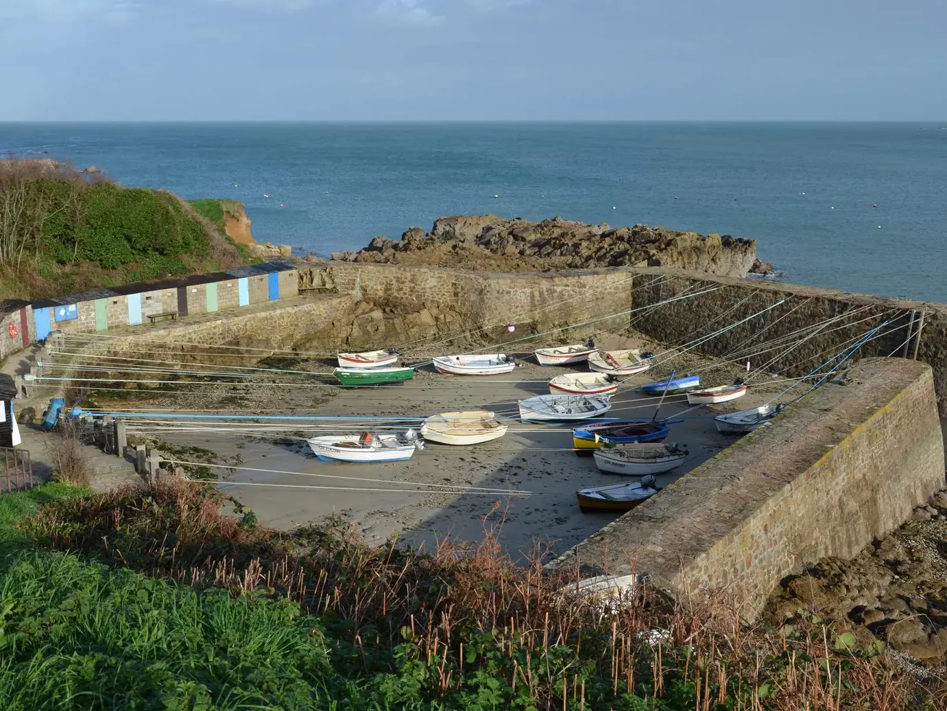Port Racine, the smallest port in France, with its fishing boats