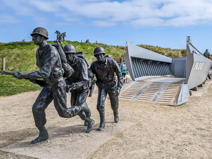 The D-Day landing memorial at Utah Beach